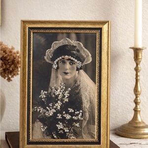 Vintage Portrait-handmade embellished design